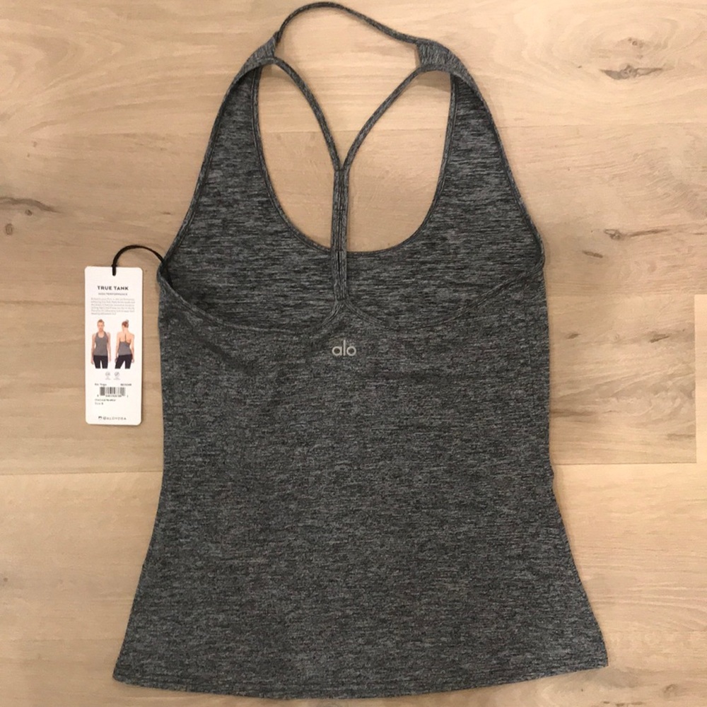 alo yoga true tank - grey